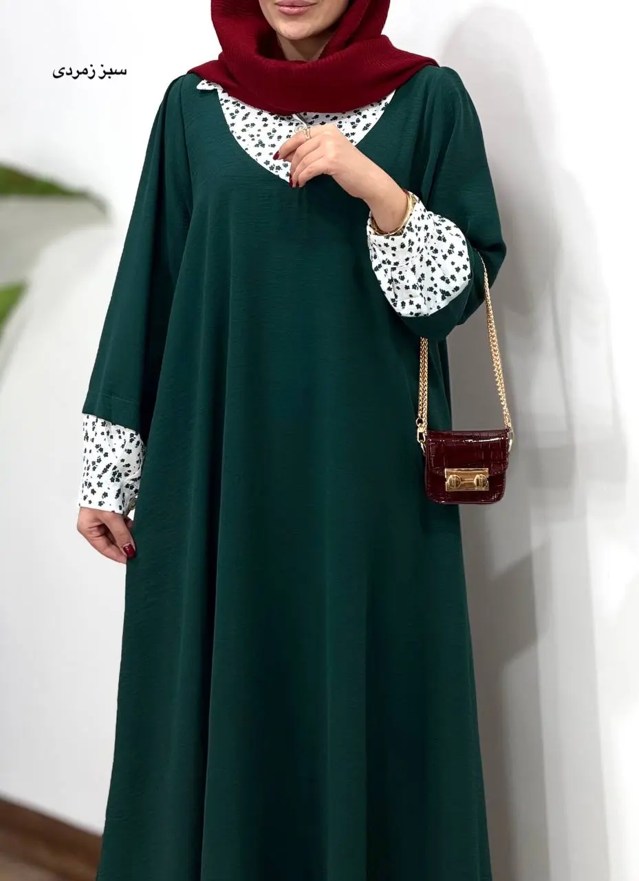 پیراهن مانتویی بلند نورین بهاره